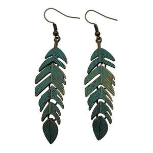 Tropical Boho Leaf Earrings